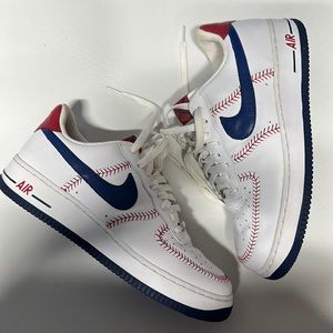 Nike Air Force Ones with baseball stitching